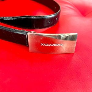 Dolce Gabbana black leather belt - used